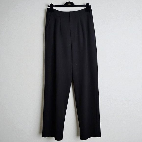 Seven For All Mankind High Waist Metallic Stripe Wide-Leg Trousers Career M - Picture 1 of 12